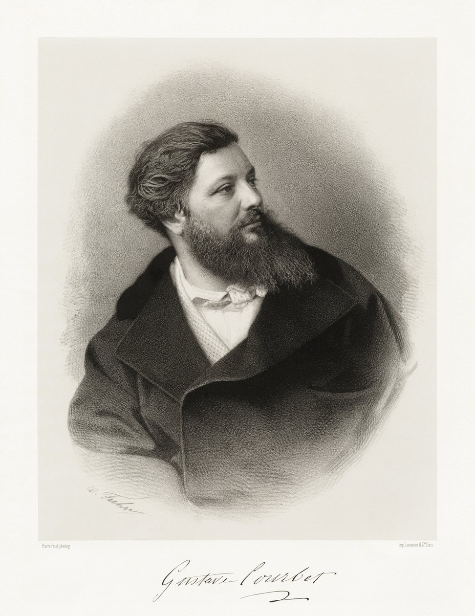 Gustave Courbet, 1865-66 af Pierre Petit