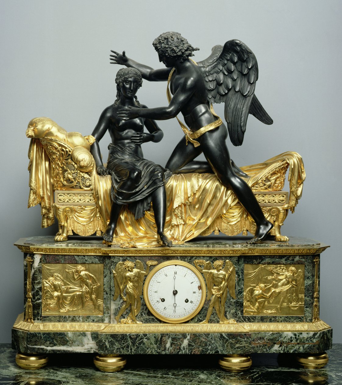 Amor og Psyche Mantlepiece ur, 1799 (bronze og marmor) af Pierre Philippe Thomire