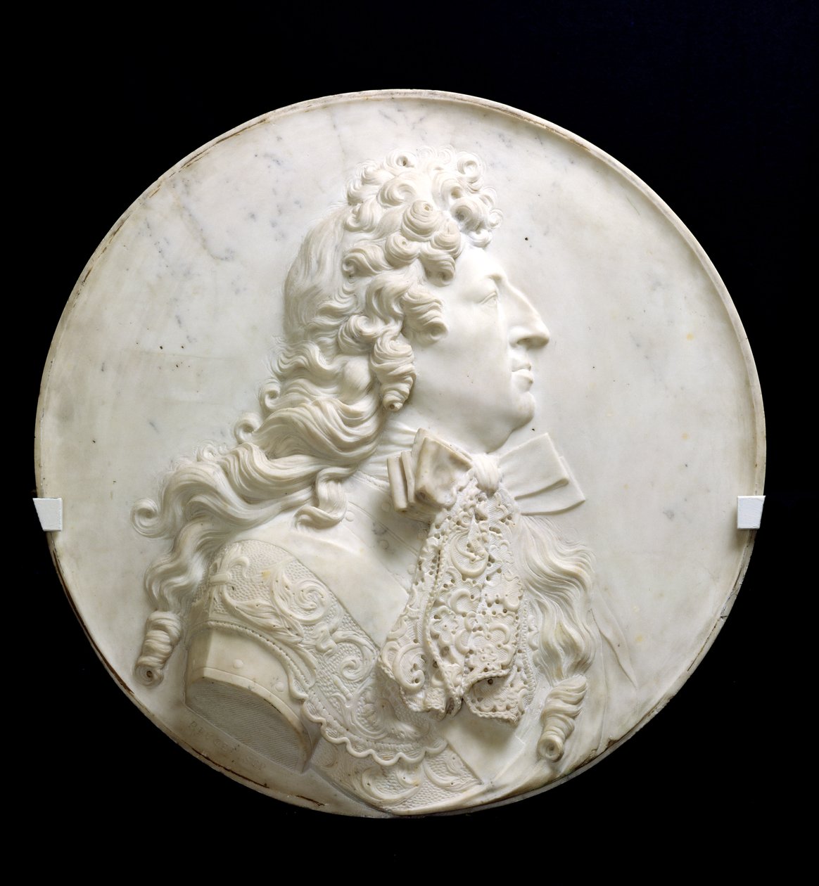 Portrætmedaljon af Ludvig XIV (1638-1715) ca. 1685 (marmor) af Pierre Puget
