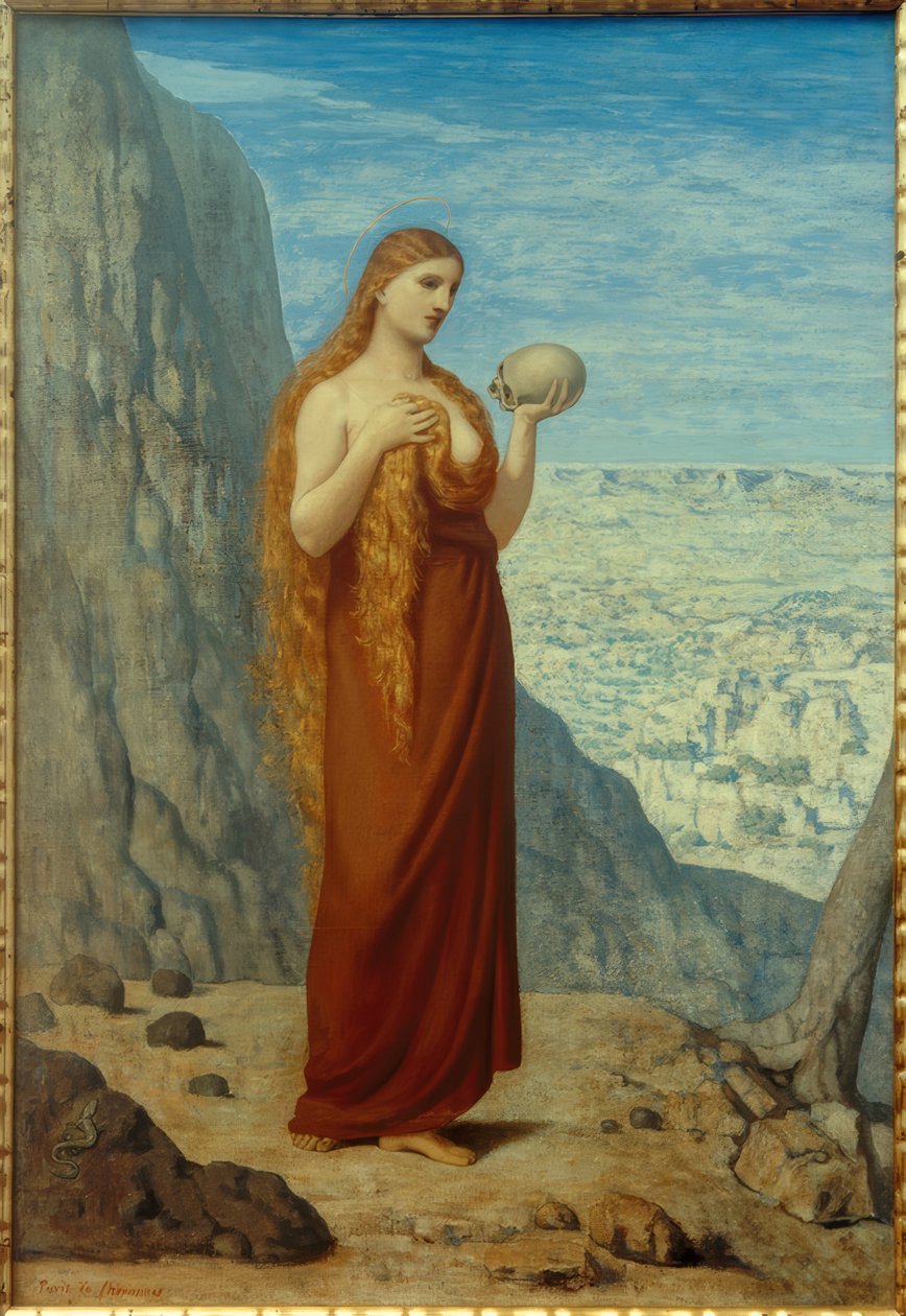 P.C. Puvis de Chavannes, St. Maria Magdalene i ørkenen af Pierre Puvis de Chavannes
