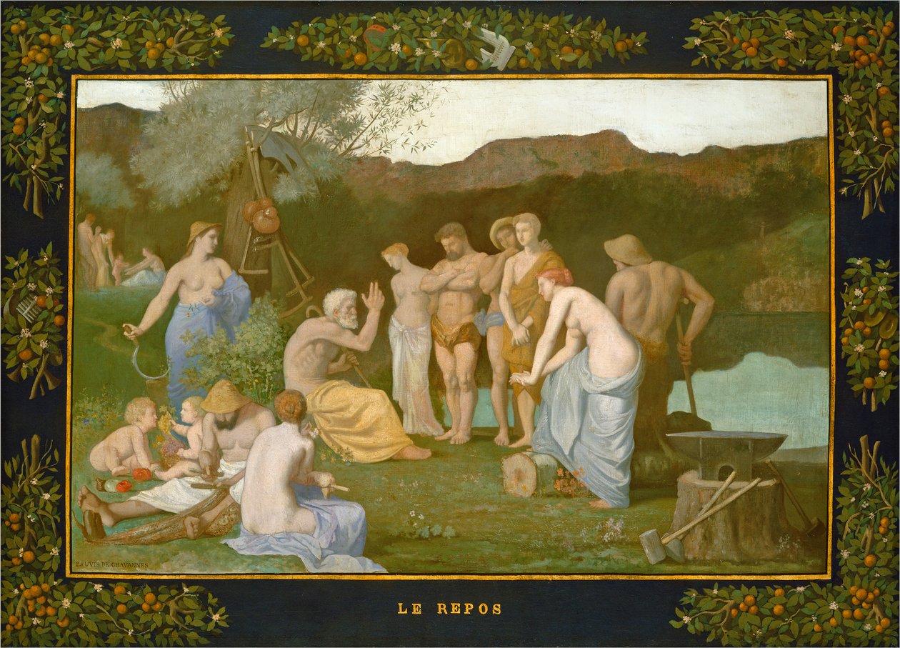 Hvile, c.1863 af Pierre Puvis de Chavannes