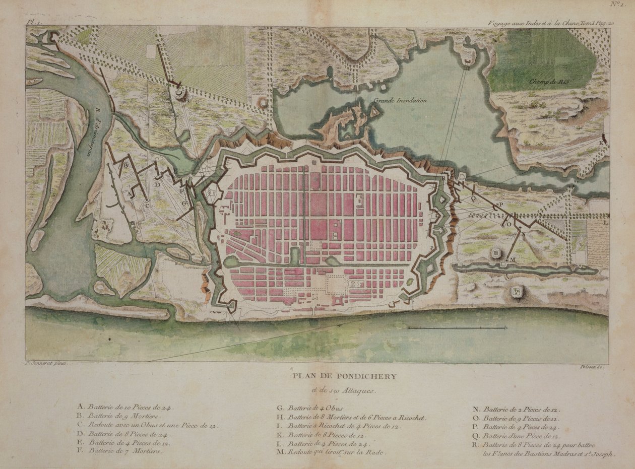 Plan over Pondicherry, fra 