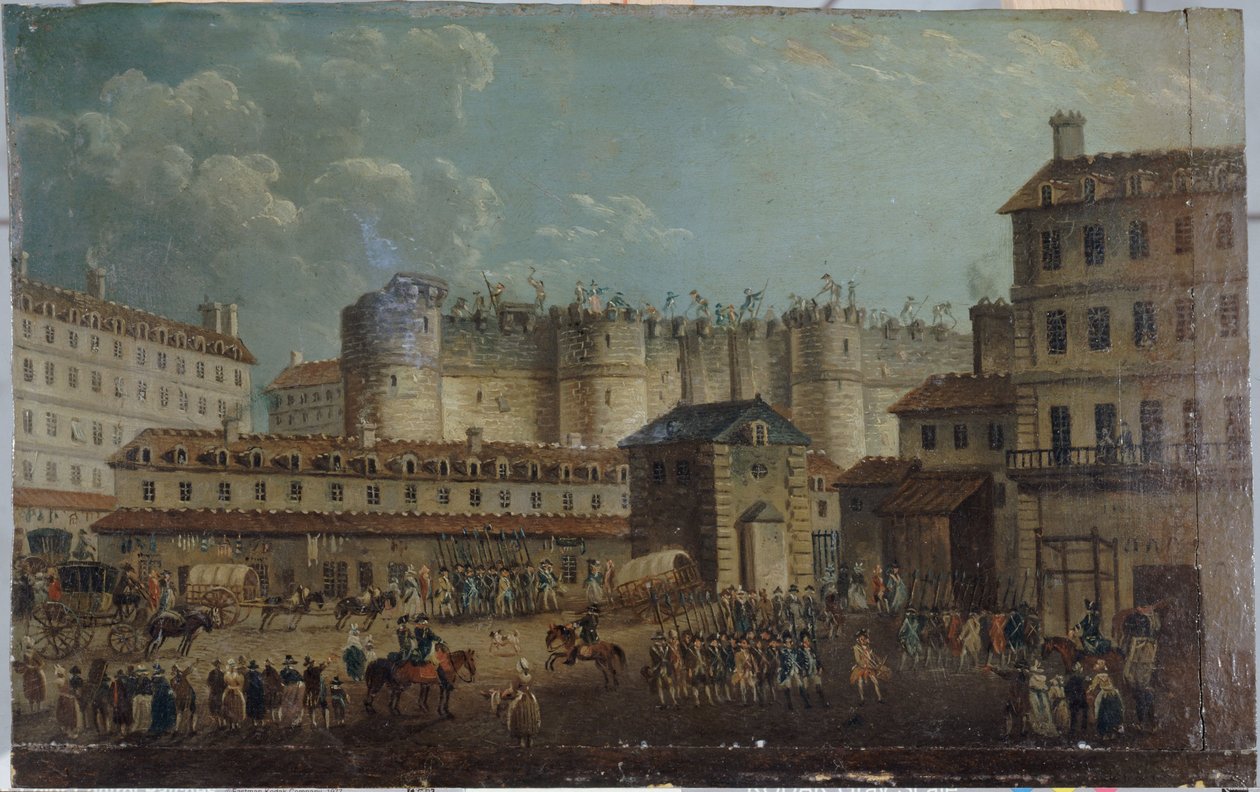 Nedrivning af Bastillen, 17. juli af Pierre Antoine Demachy