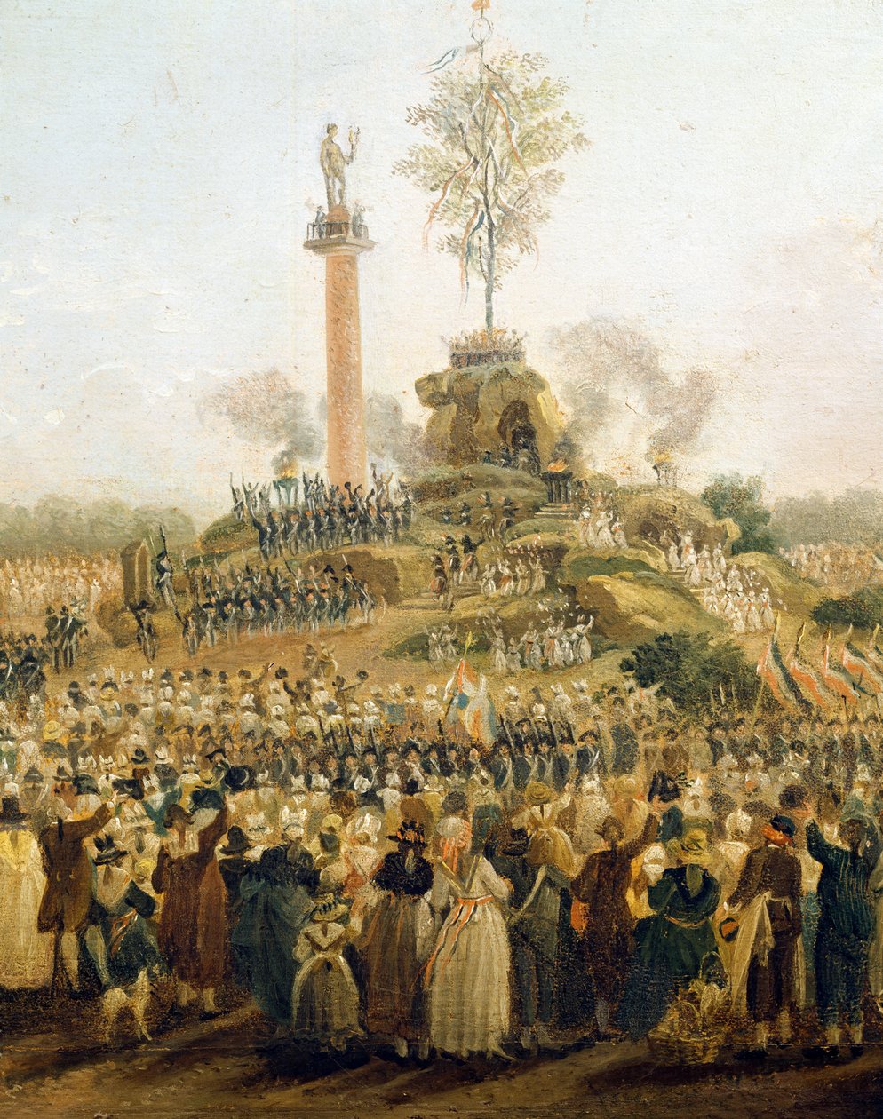 Detalje fra festivalen for det højeste væsen på Champ de Mars, 8. juni af Pierre Antoine Demachy