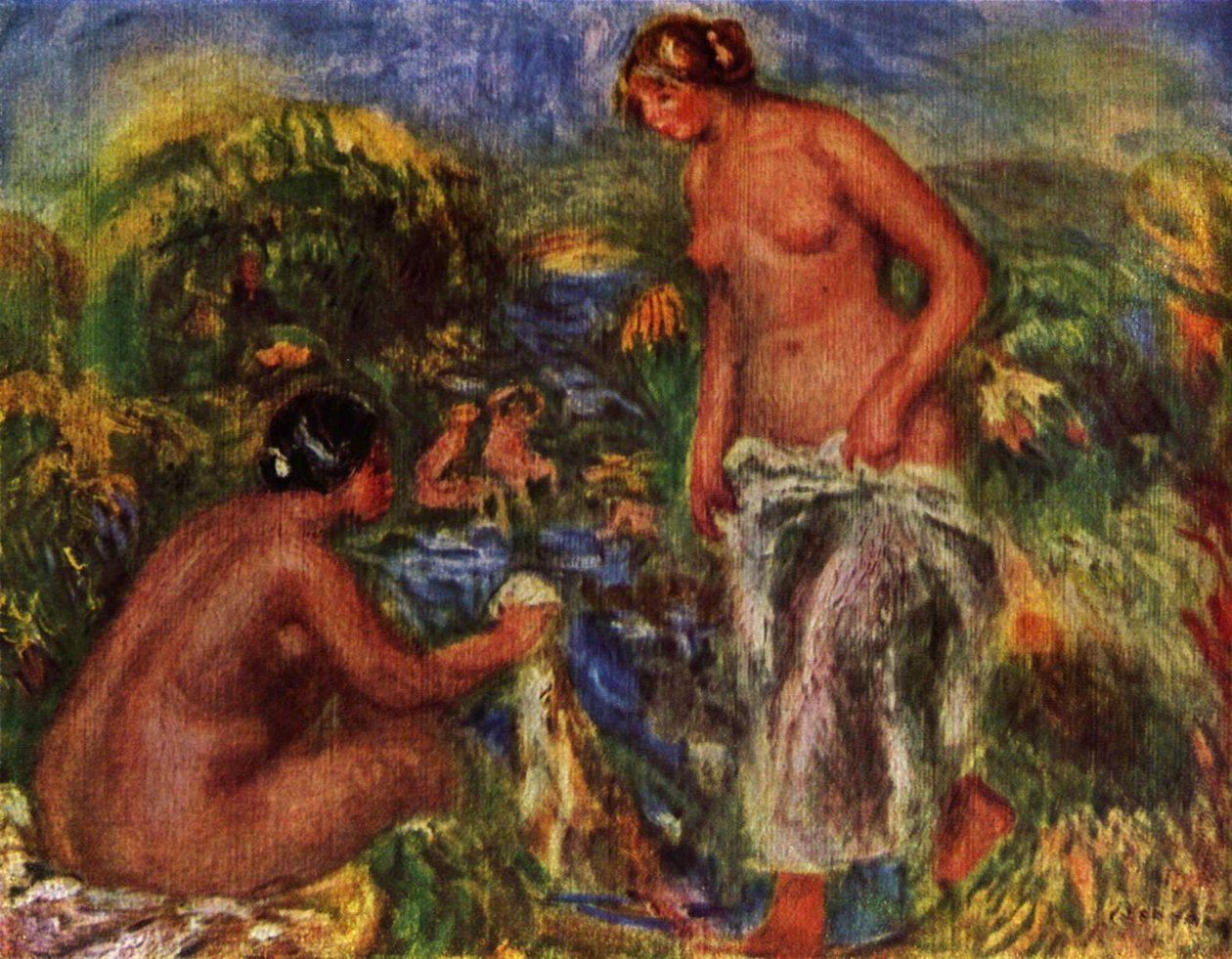 Badende kvinder af Pierre Auguste Renoir
