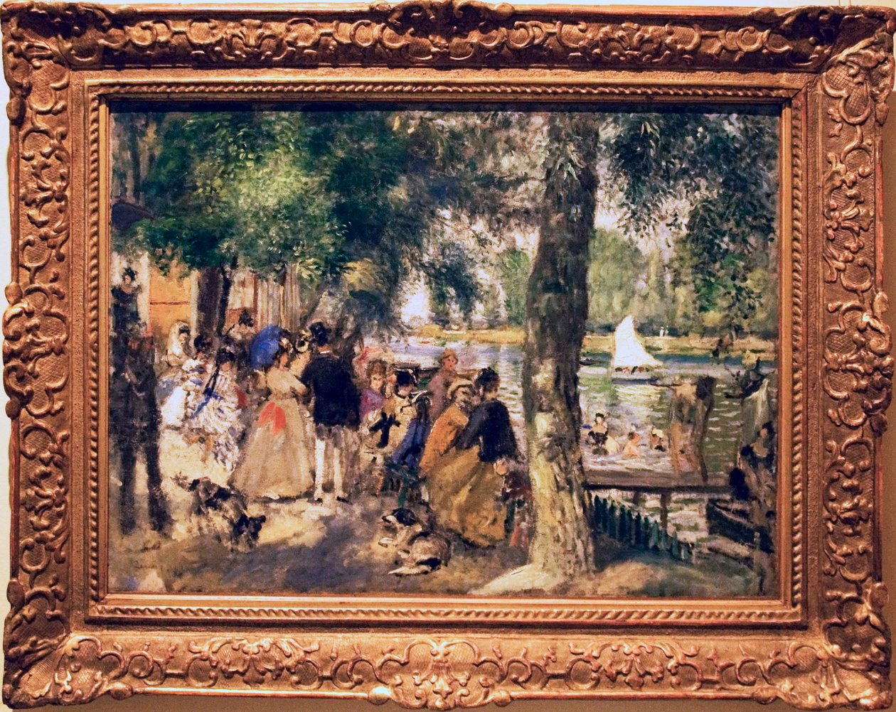 Badning på Seine La grenouillere af Pierre Auguste Renoir