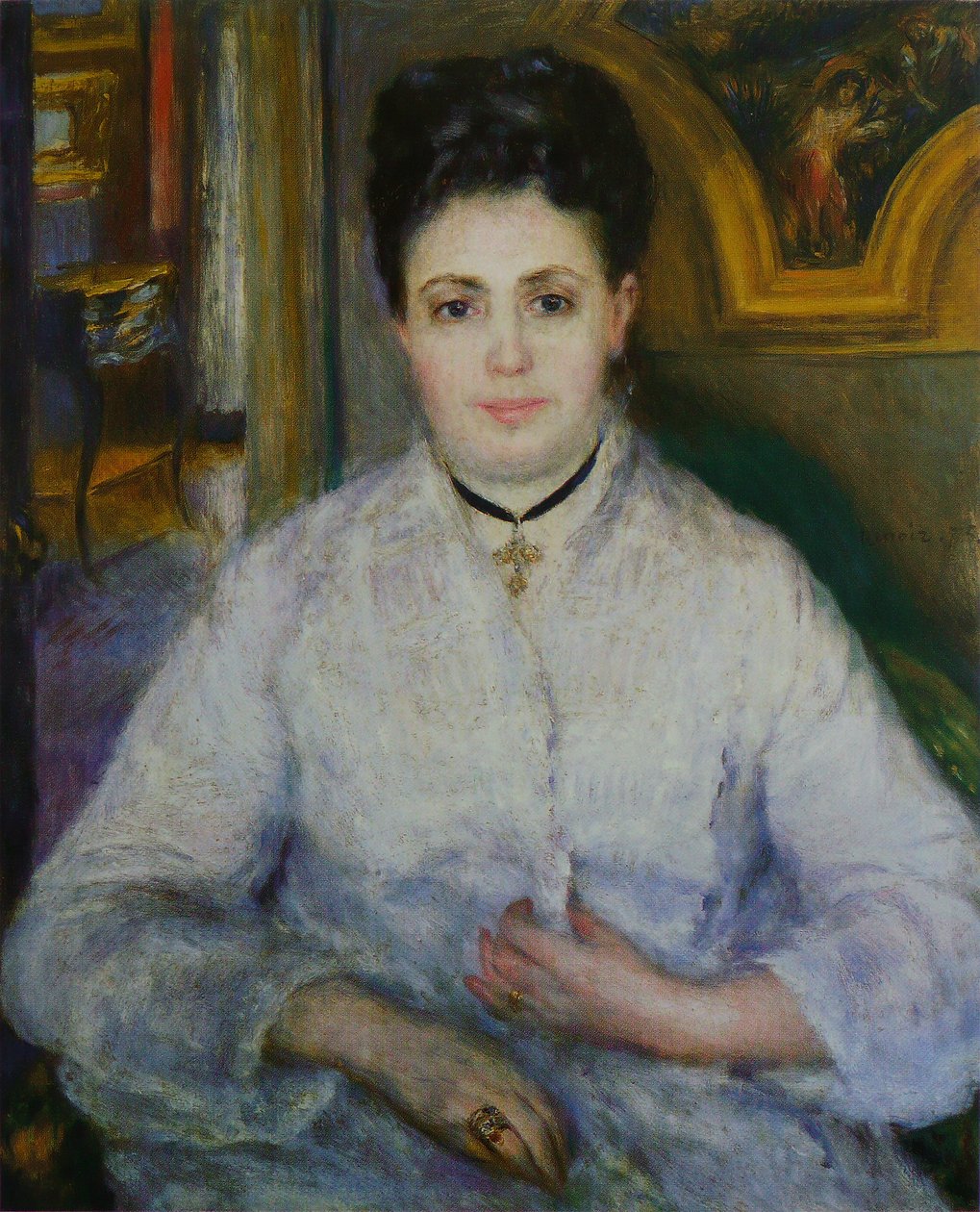 Madame Victor Chocquet af Pierre Auguste Renoir