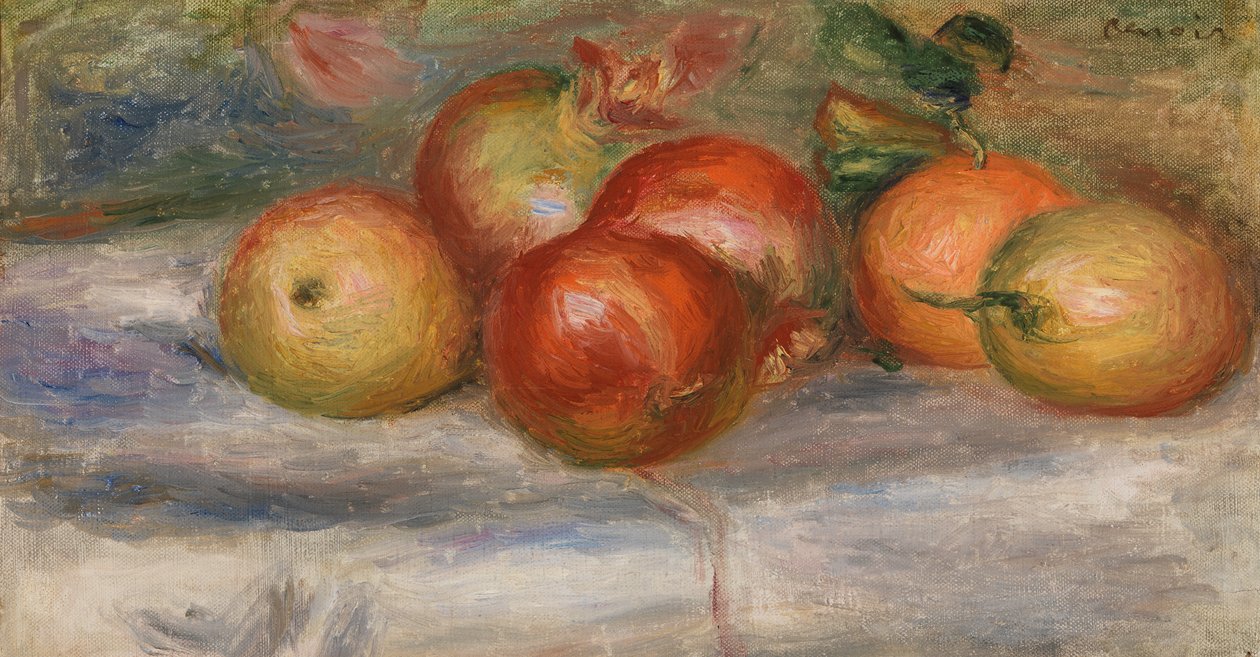 Æbler, appelsin og citron af Pierre-Auguste Renoir