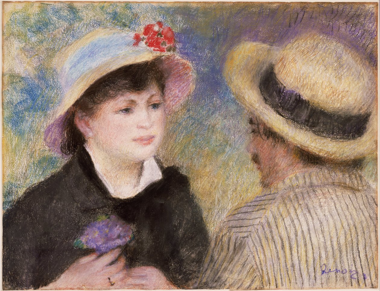 Par i en båd (angiveligt Aline Charigot og Renoir) af Pierre-Auguste Renoir