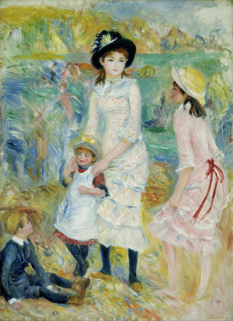 Børn på kysten, Guernsey af Pierre-Auguste Renoir