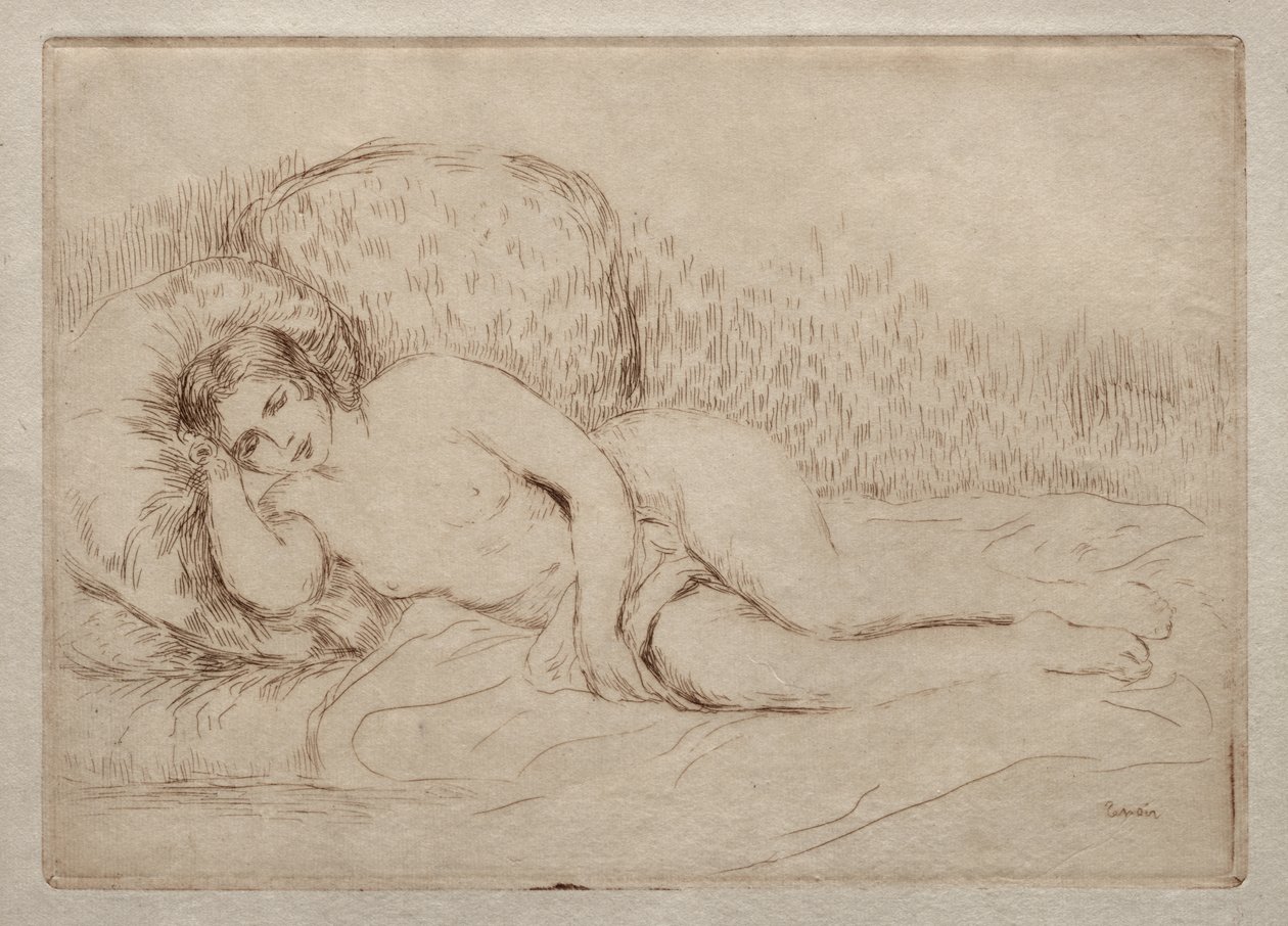 Nøgen kvinde liggende af Pierre-Auguste Renoir