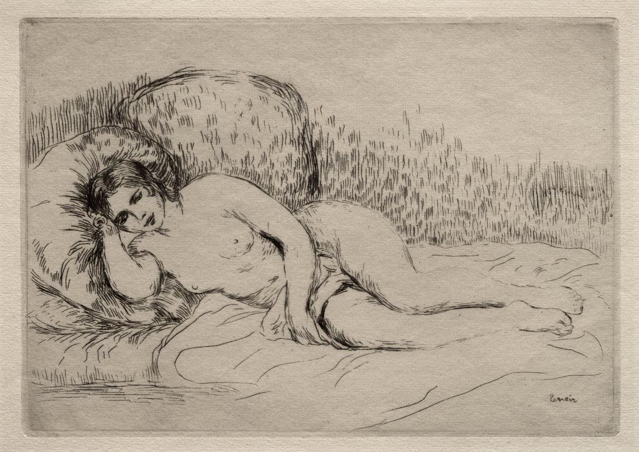 Nøgen kvinde tilbagelænet af Pierre-Auguste Renoir