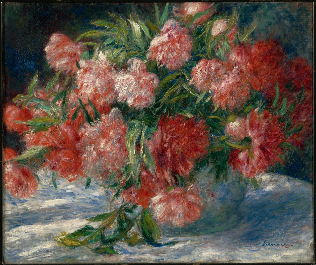 Pæoner af Pierre-Auguste Renoir