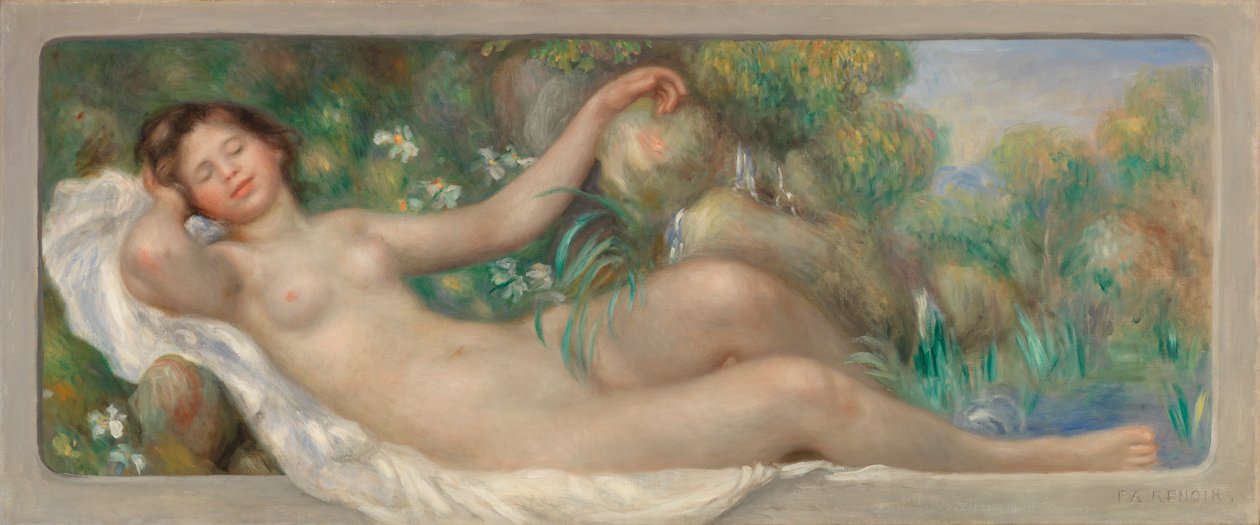 Liggende nøgen (La Source) af Pierre-Auguste Renoir