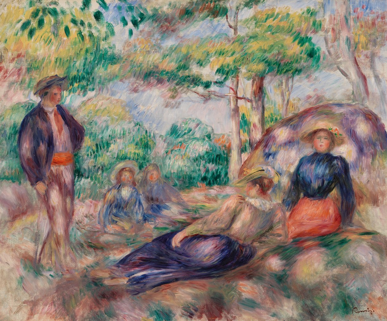 Hviler i græsset af Pierre-Auguste Renoir