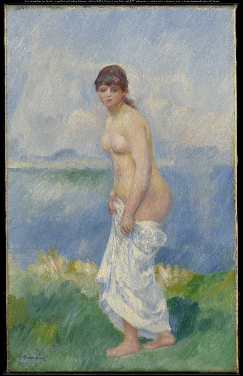 Stående badende kvinde af Pierre-Auguste Renoir