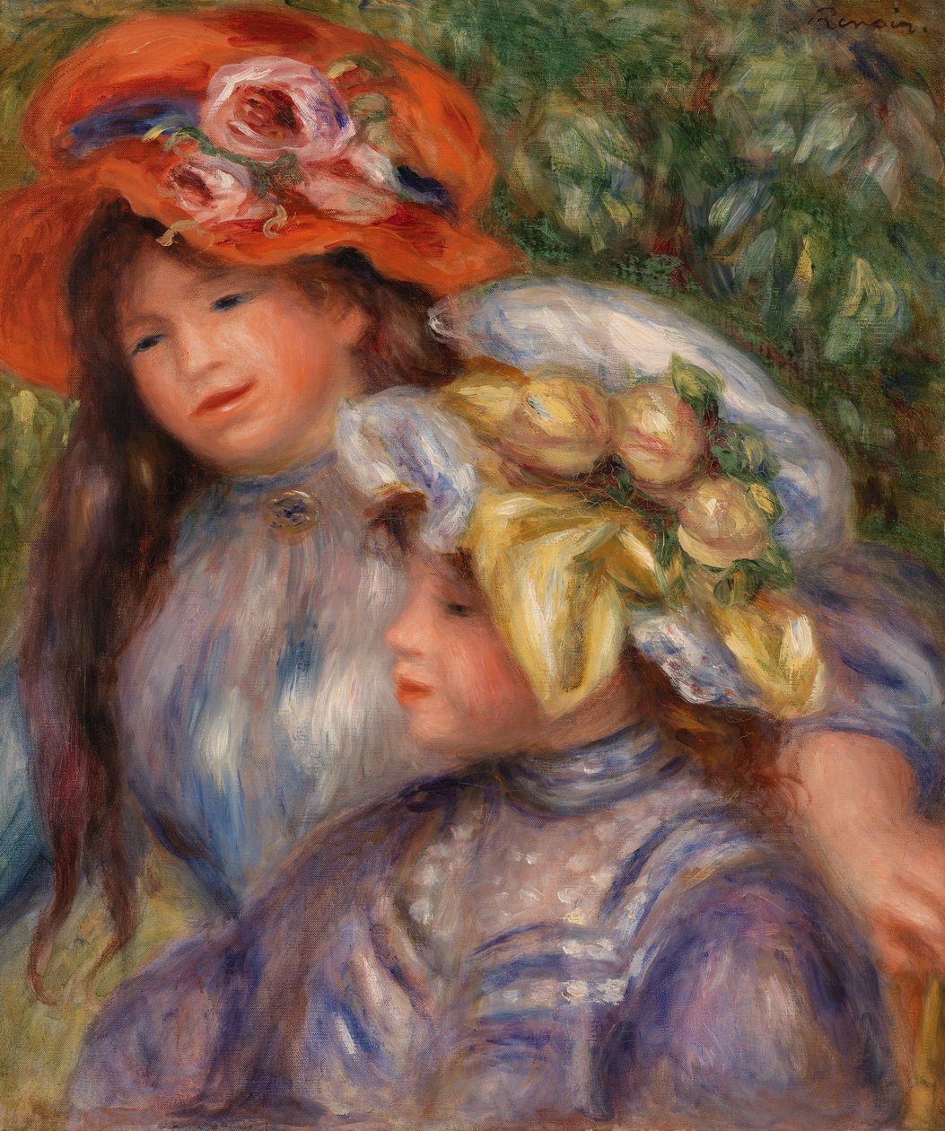 To piger af Pierre-Auguste Renoir