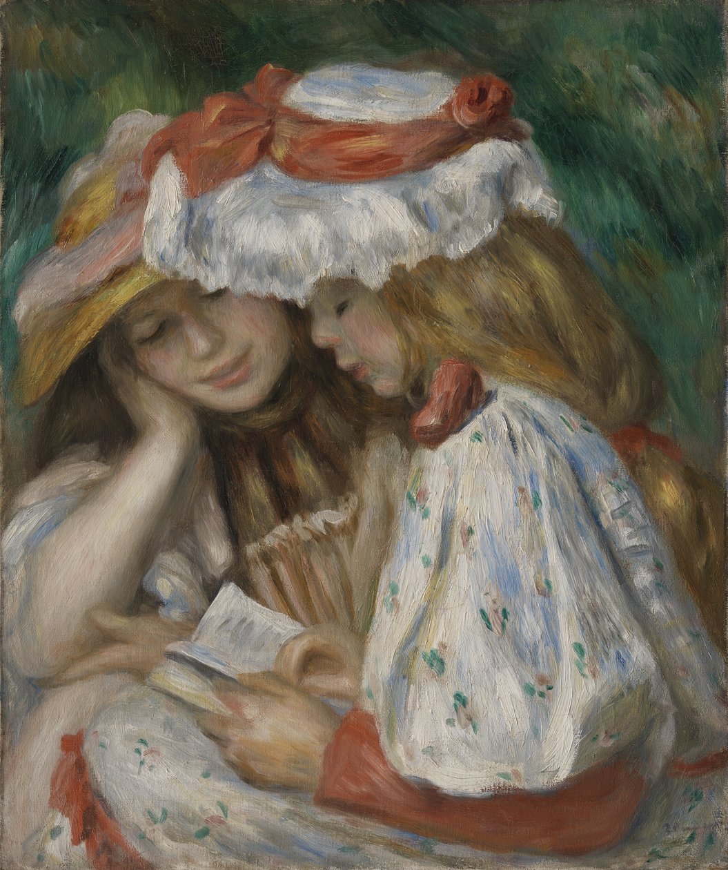 To piger, der læser af Pierre-Auguste Renoir