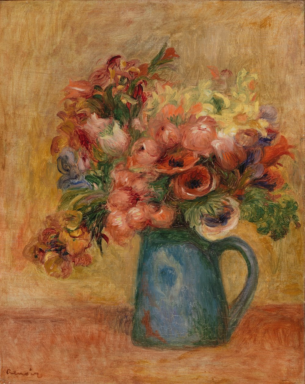 Vase med blomster af Pierre-Auguste Renoir