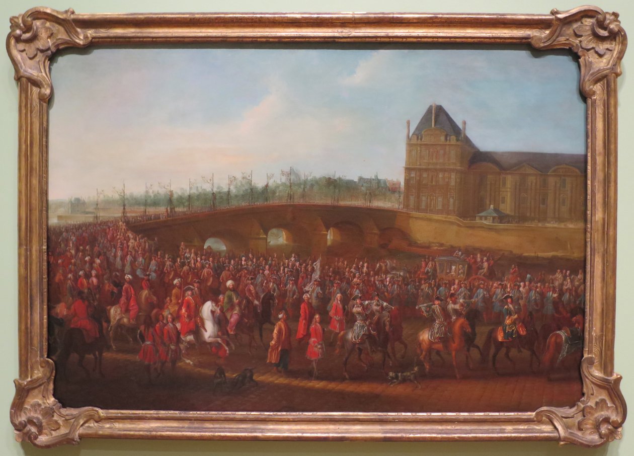 Den ceremonielle procession af Mehemet Effendi, ambassadør fra Det Osmanniske Rige af Pierre Denis Martin