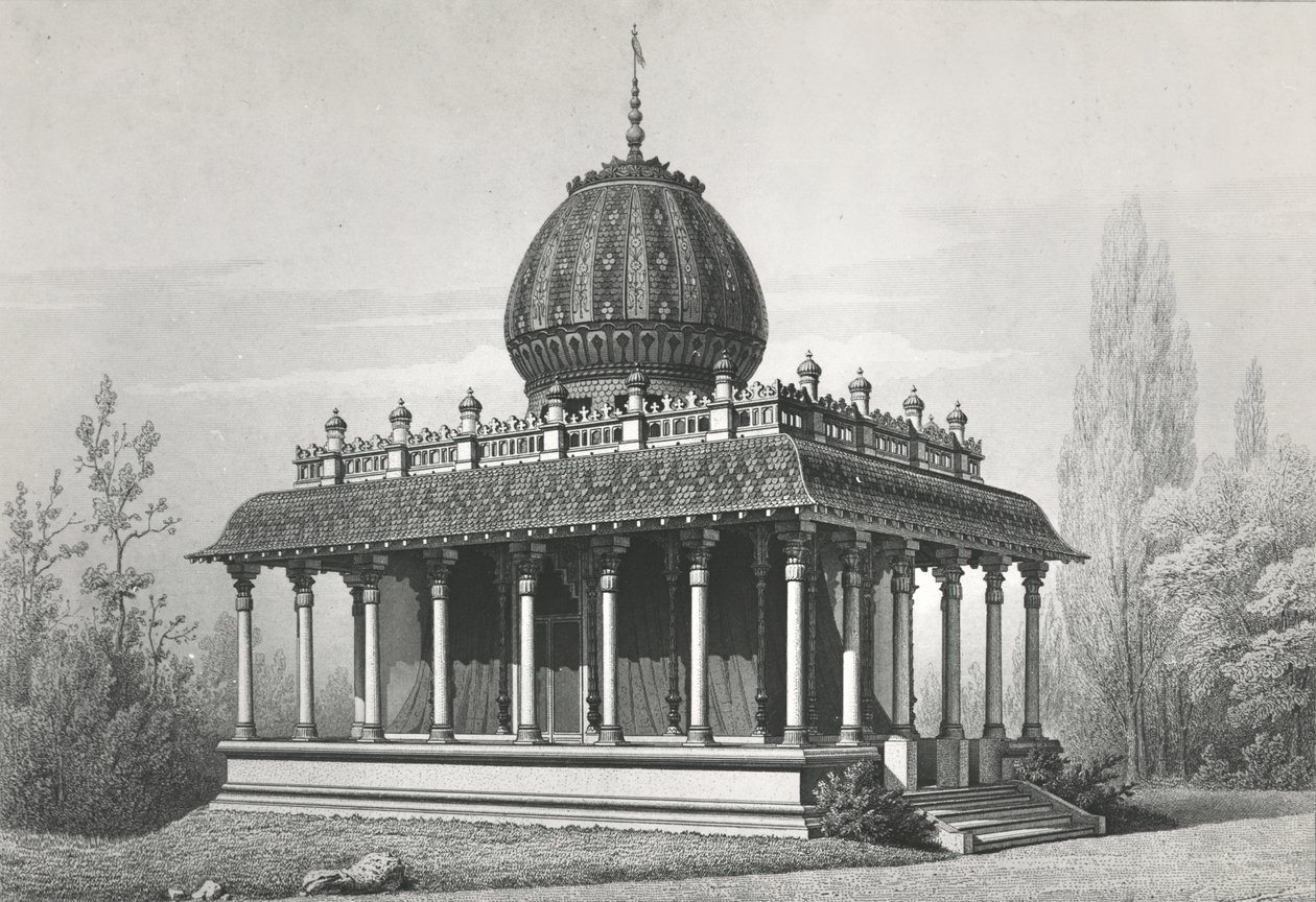 Det Ostindiske Kompagnis pavillon på Verdensudstillingen i 1867, 1868 litografi af Georges Diéterle