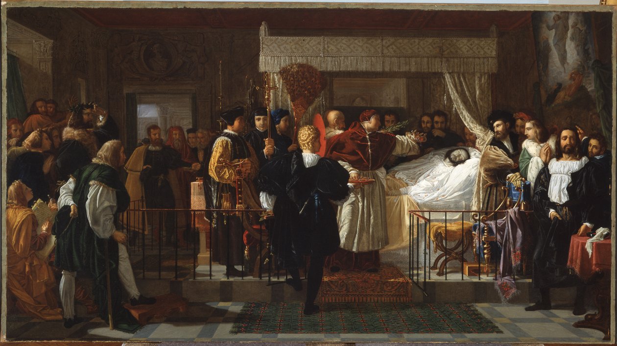 Æresbevisninger til Raphael på hans dødsleje af Pierre Nolasque Bergeret