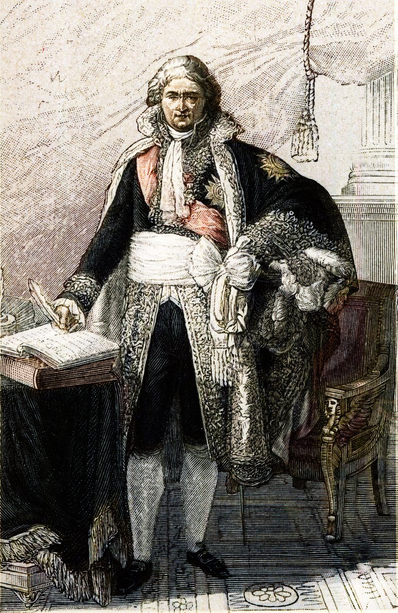 Portræt af Jean Etienne Marie Portalis. Fransk jurist og politiker (1746 -1807) baseret på Pierre Gautherots maleri. af Pierre (after) Gautherot