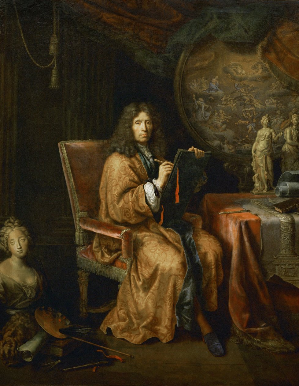 Portræt af kunstneren - Selvportræt ... af Pierre (follower of) Mignard