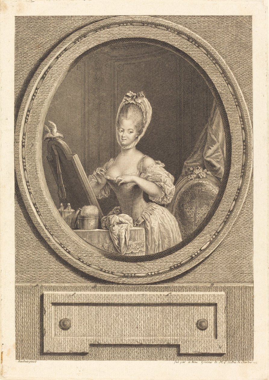 Dens størrelse er dejlig af Pierre Adrien Le Beau after Pierre Antoine Baudouin