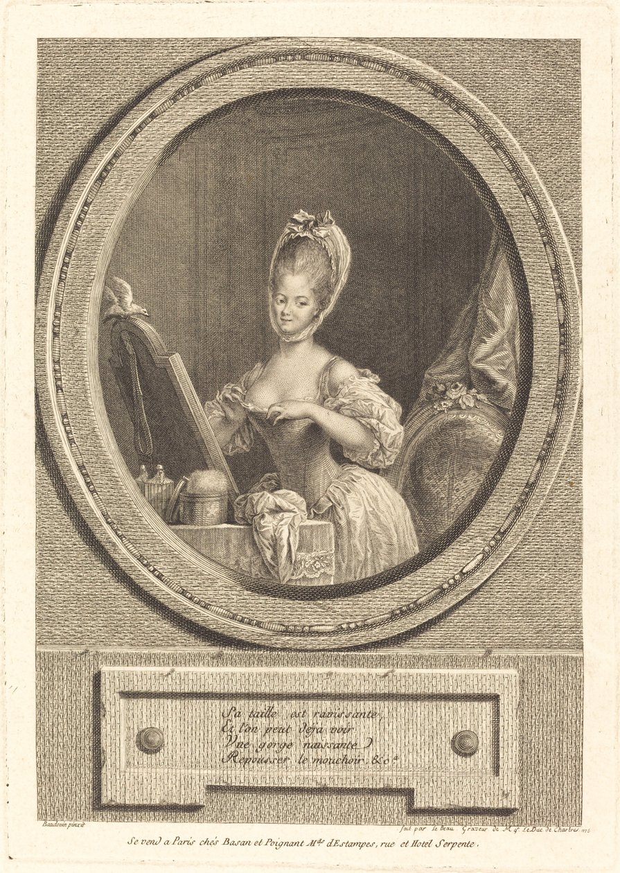 Dens størrelse er dejlig af Pierre Adrien Le Beau after Pierre Antoine Baudouin