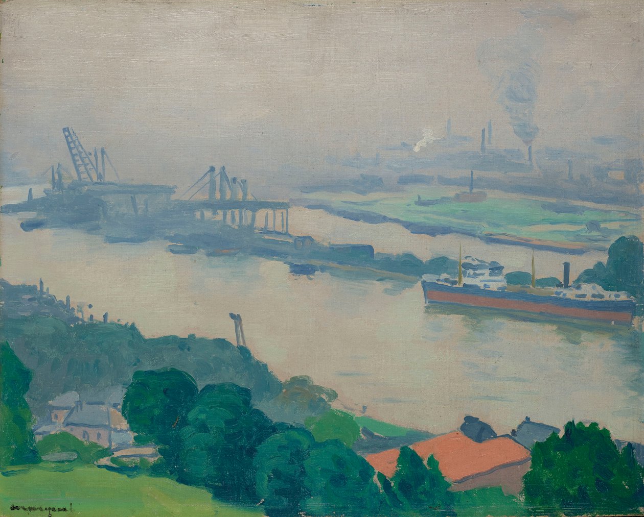 Seinen ved Croisset nær Rouen, 1927. af Albert Marquet