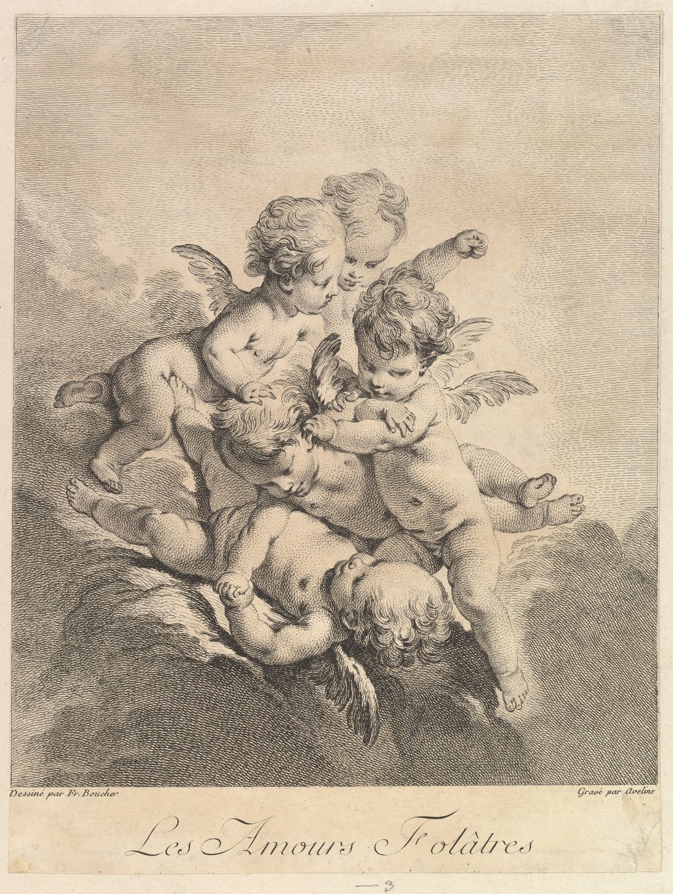 Børn leger, 1750. af Pierre Alexandre Aveline