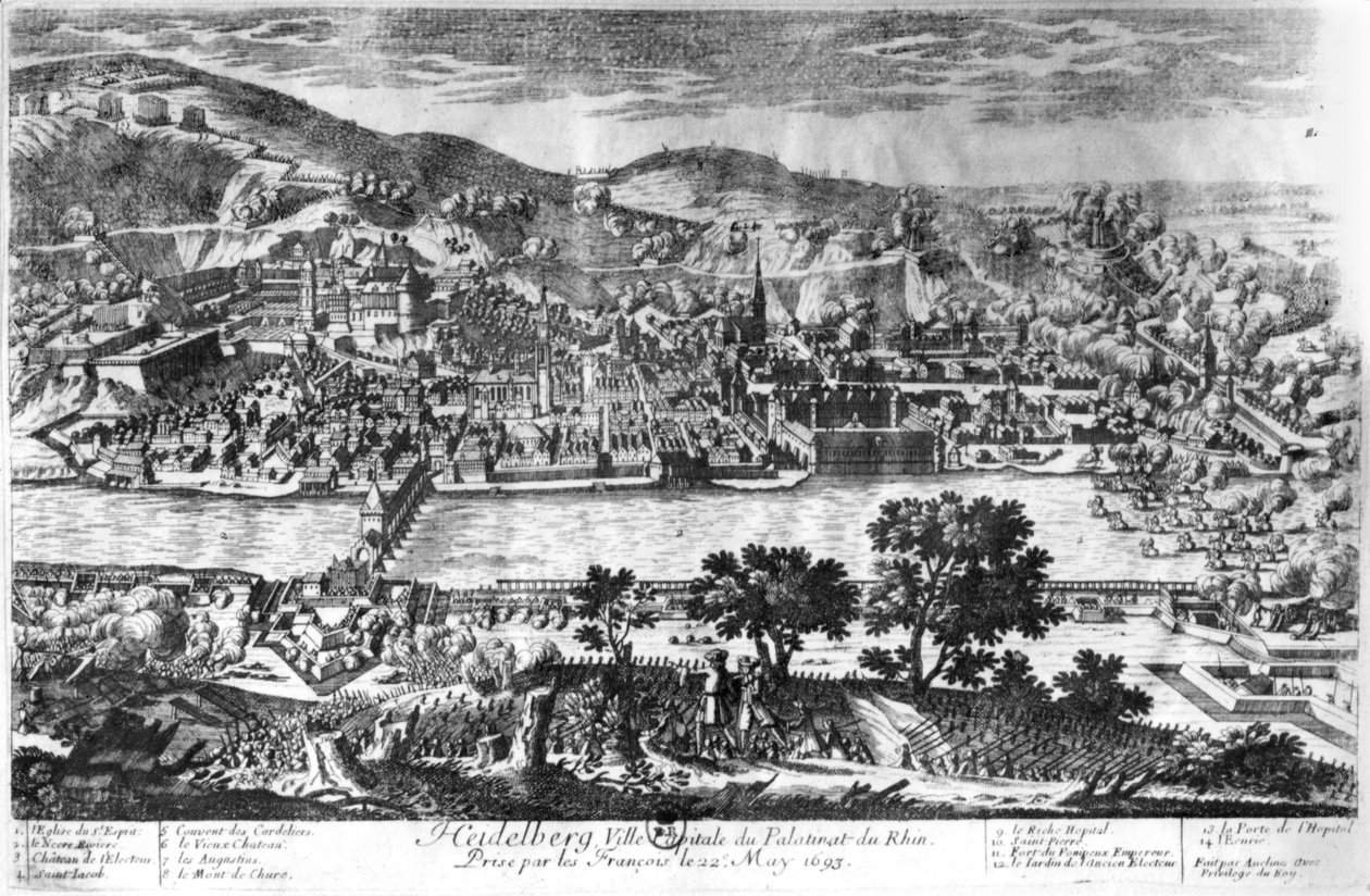 Indtagelsen af Heidelberg den 22. maj 1693 af Pierre Alexandre Aveline