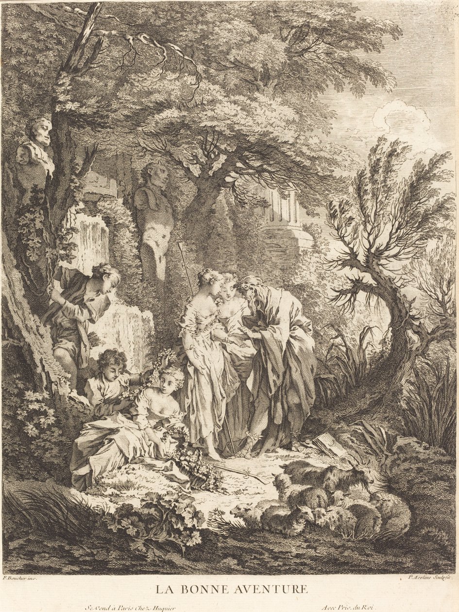 Det gode eventyr af Pierre Alexandre Aveline after François Boucher