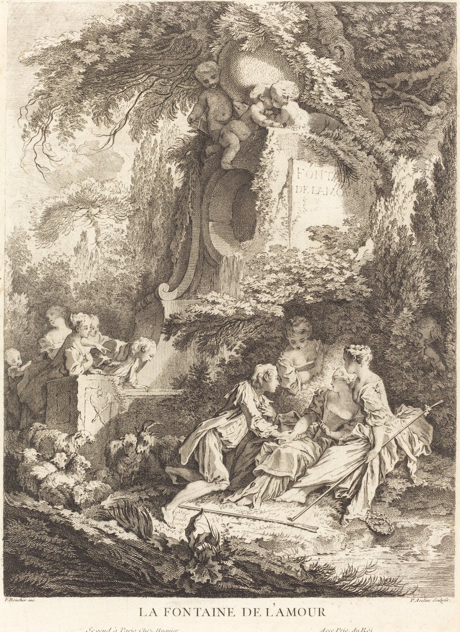 Kærlighedens kilde af Pierre Alexandre Aveline after François Boucher