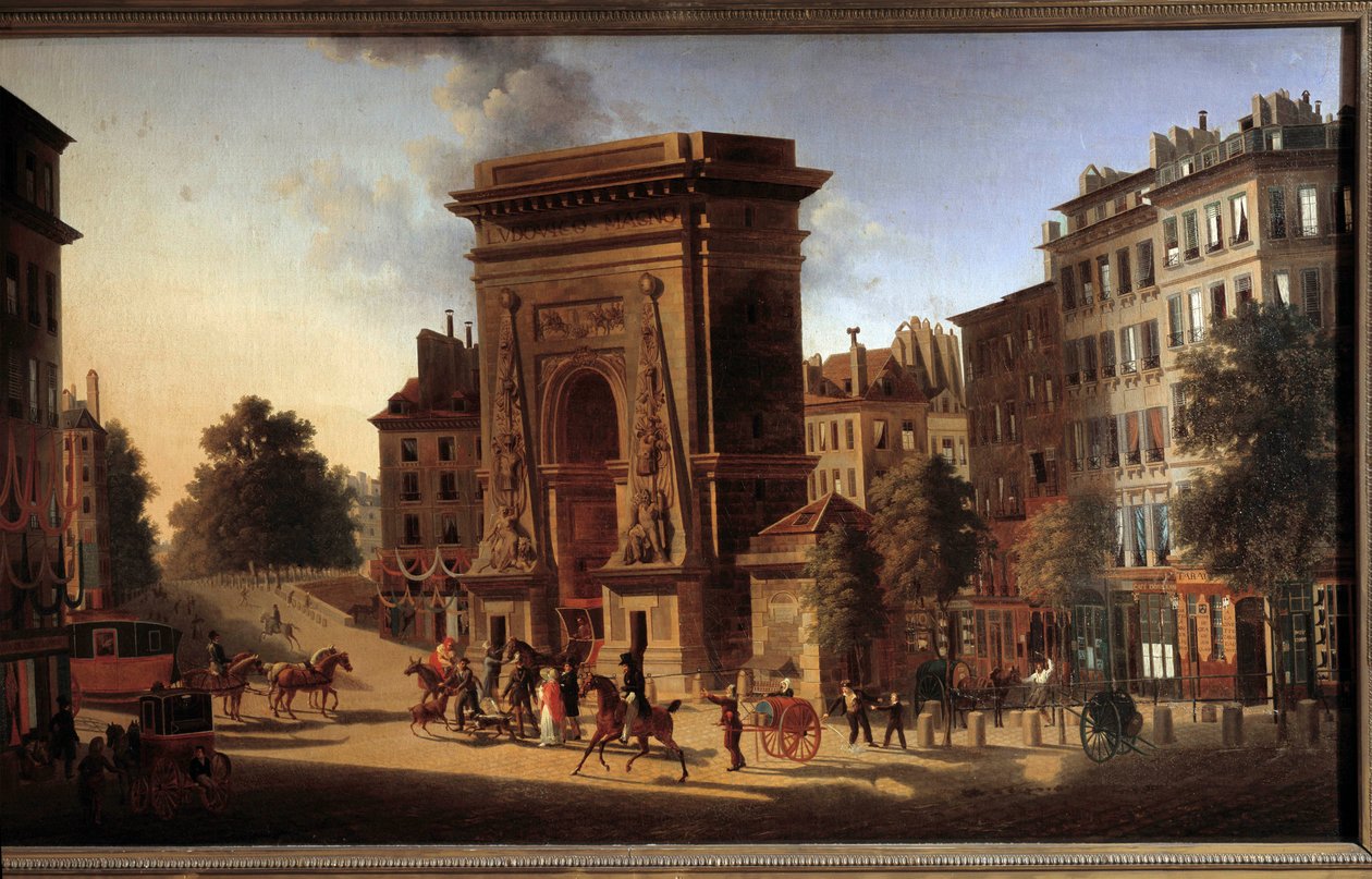 Saint Denis døren. Udsigt over Paris. Maleri af Pierre Alexandre Pau De Saint Martin af Pierre Alexandre Pau de Saint Martin