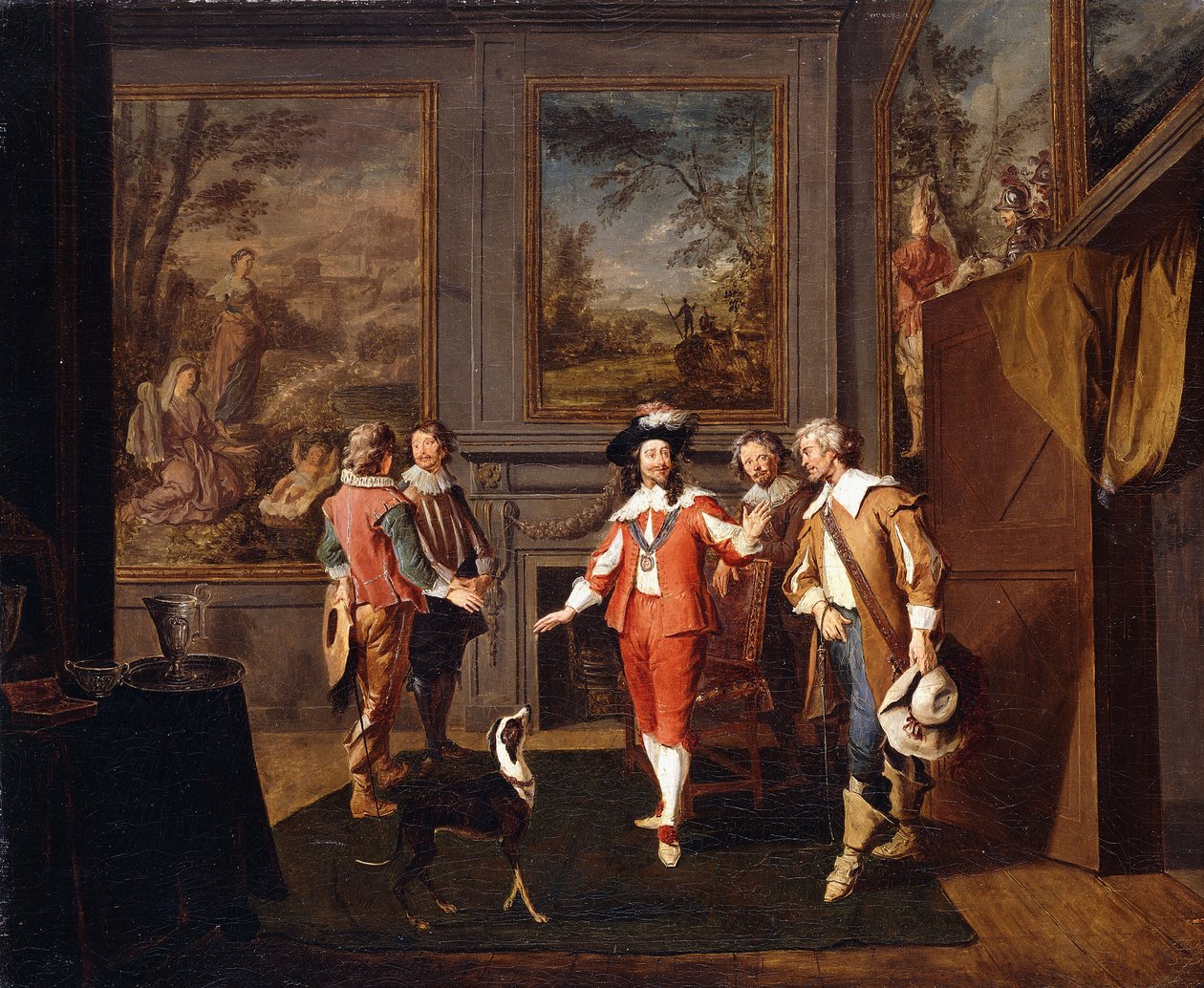 Kongens flugt fra Hampton Court i november 1647 af Pierre Angelis or Angillis