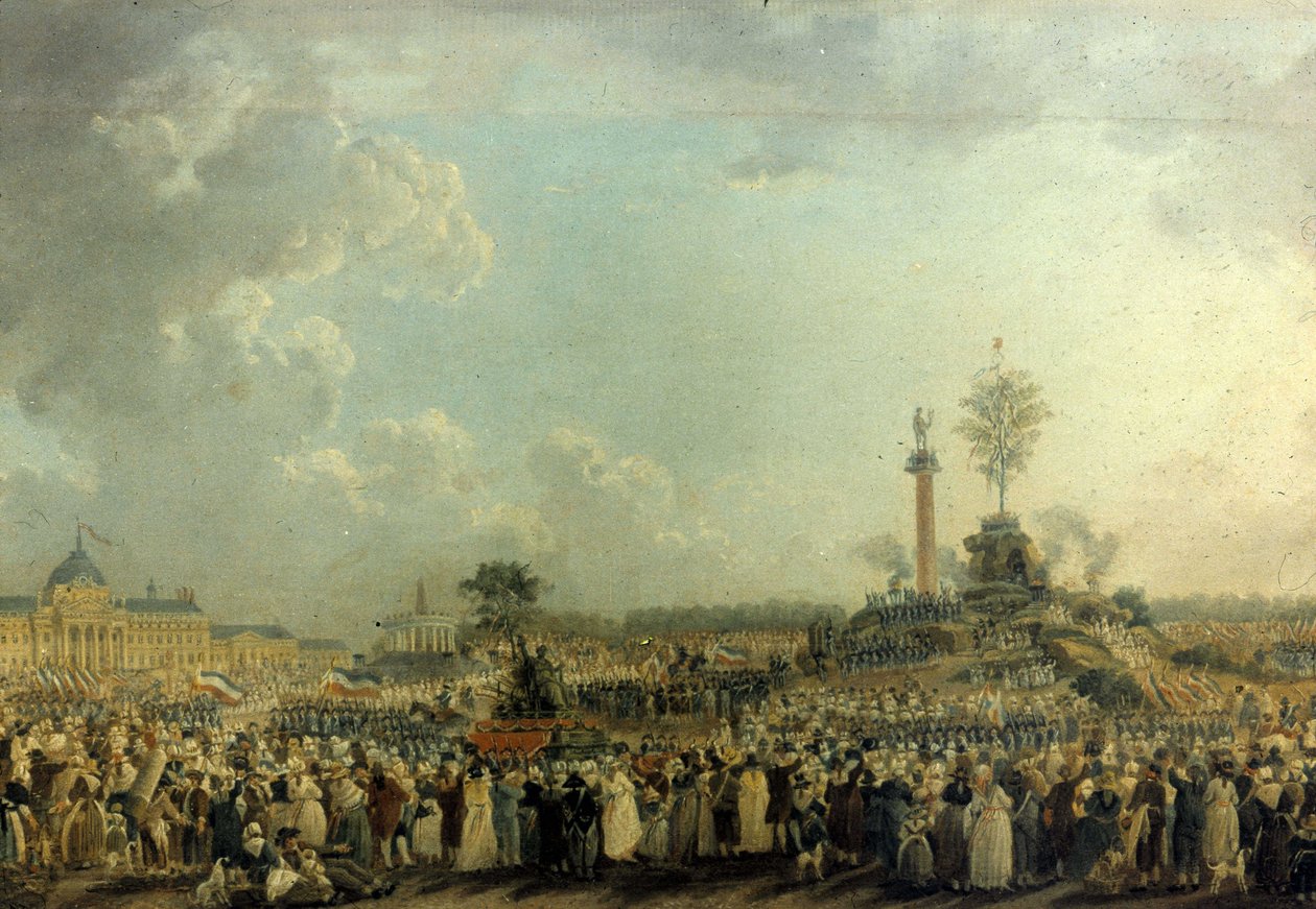 Fest for det Højeste Væsen på Marsmarken (20. Prairial Year II - 8. juni af Pierre Antoine Demachy