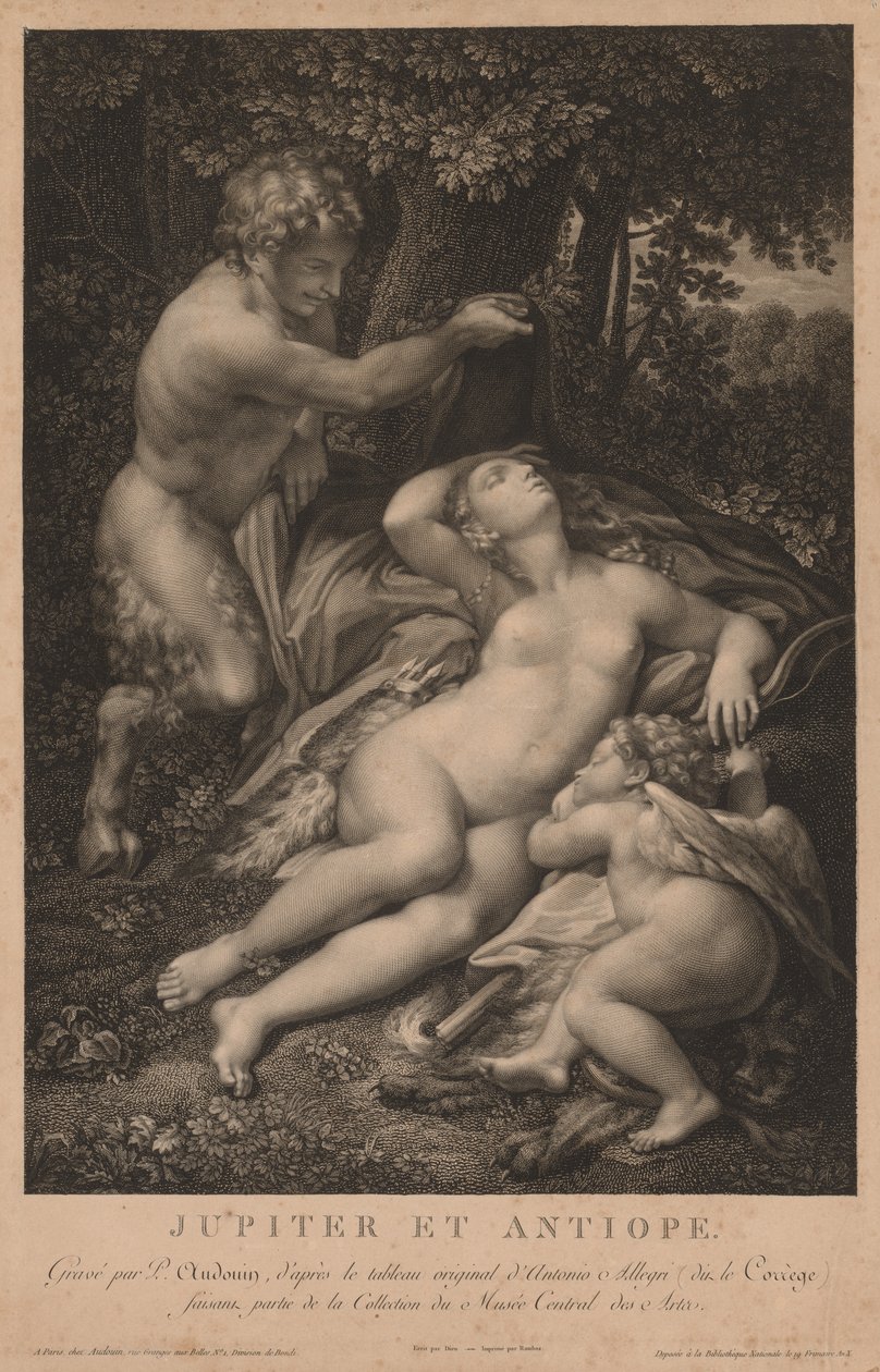 Jupiter og Antiope. af Pierre Audouin