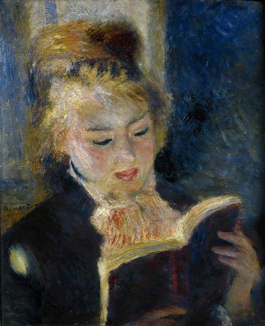 En pige, der læser La Liseuse af Pierre Auguste Renoir