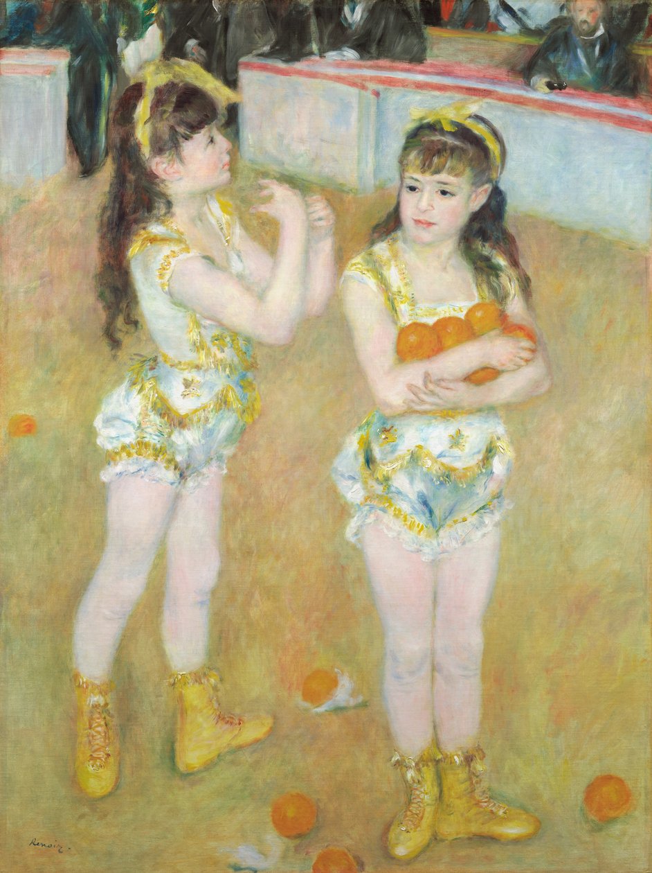 Akrobater i Cirque Fernando (Francisca og Angelina Wartenberg) af Pierre Auguste Renoir