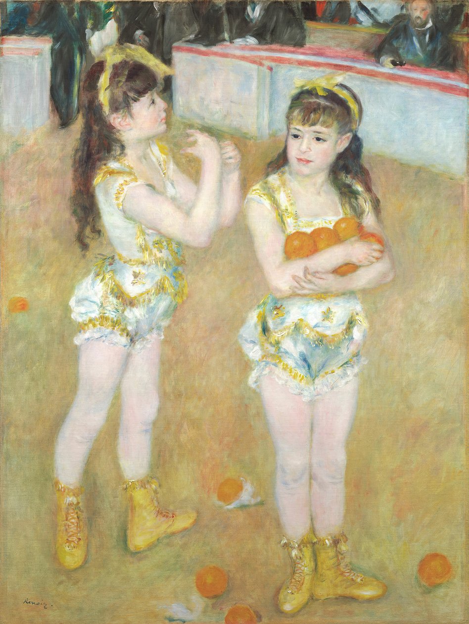 Akrobater ved Cirque Fernando Francisca og Angelina Wartenberg, 1879. af Pierre Auguste Renoir