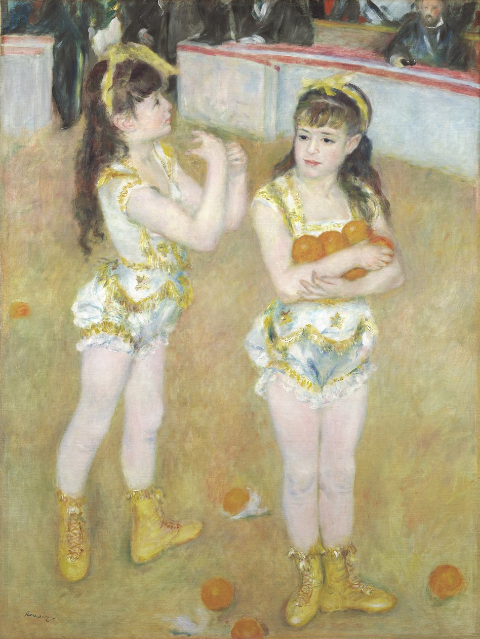 Akrobater ved Cirque Fernando, Francisca og Angelina Wartenberg, 1879 af Pierre Auguste Renoir