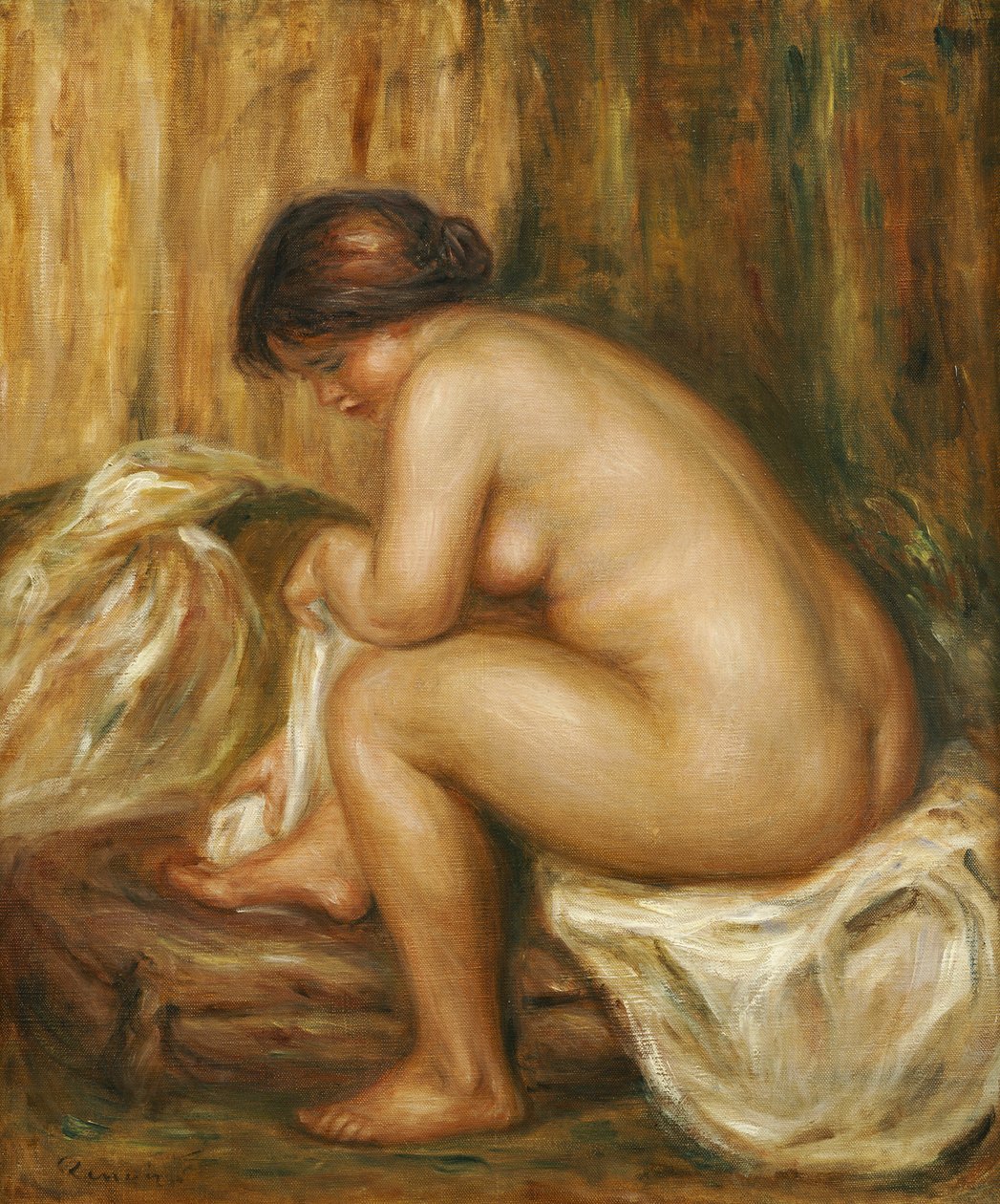 Efter Badet, ca.1900 af Pierre Auguste Renoir