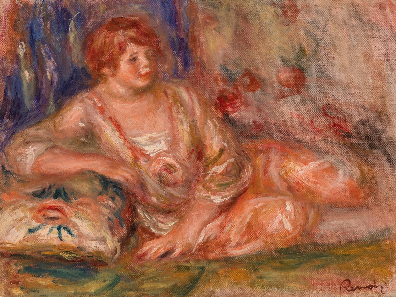 Andrée i Pink, Liggende af Pierre Auguste Renoir