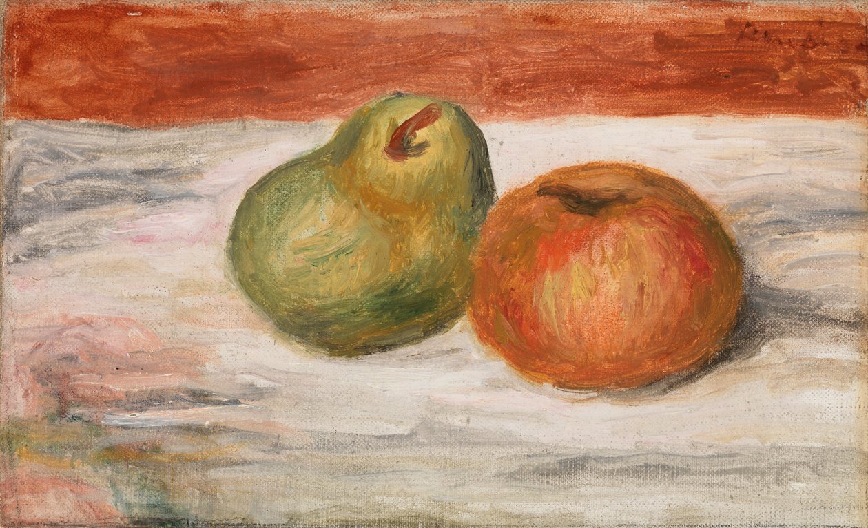 Æble og pære af Pierre Auguste Renoir