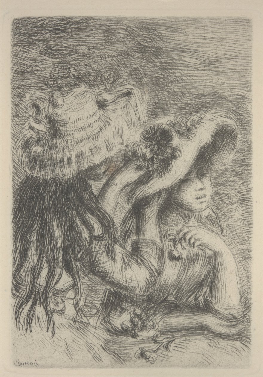Arrangering af hatten af Pierre Auguste Renoir