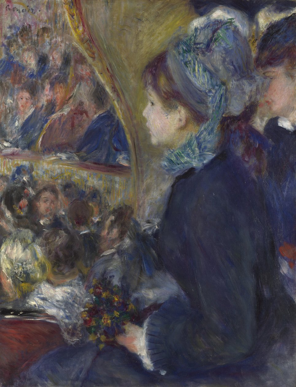På Teatret Den første Udgang, 1876-1877 af Pierre Auguste Renoir