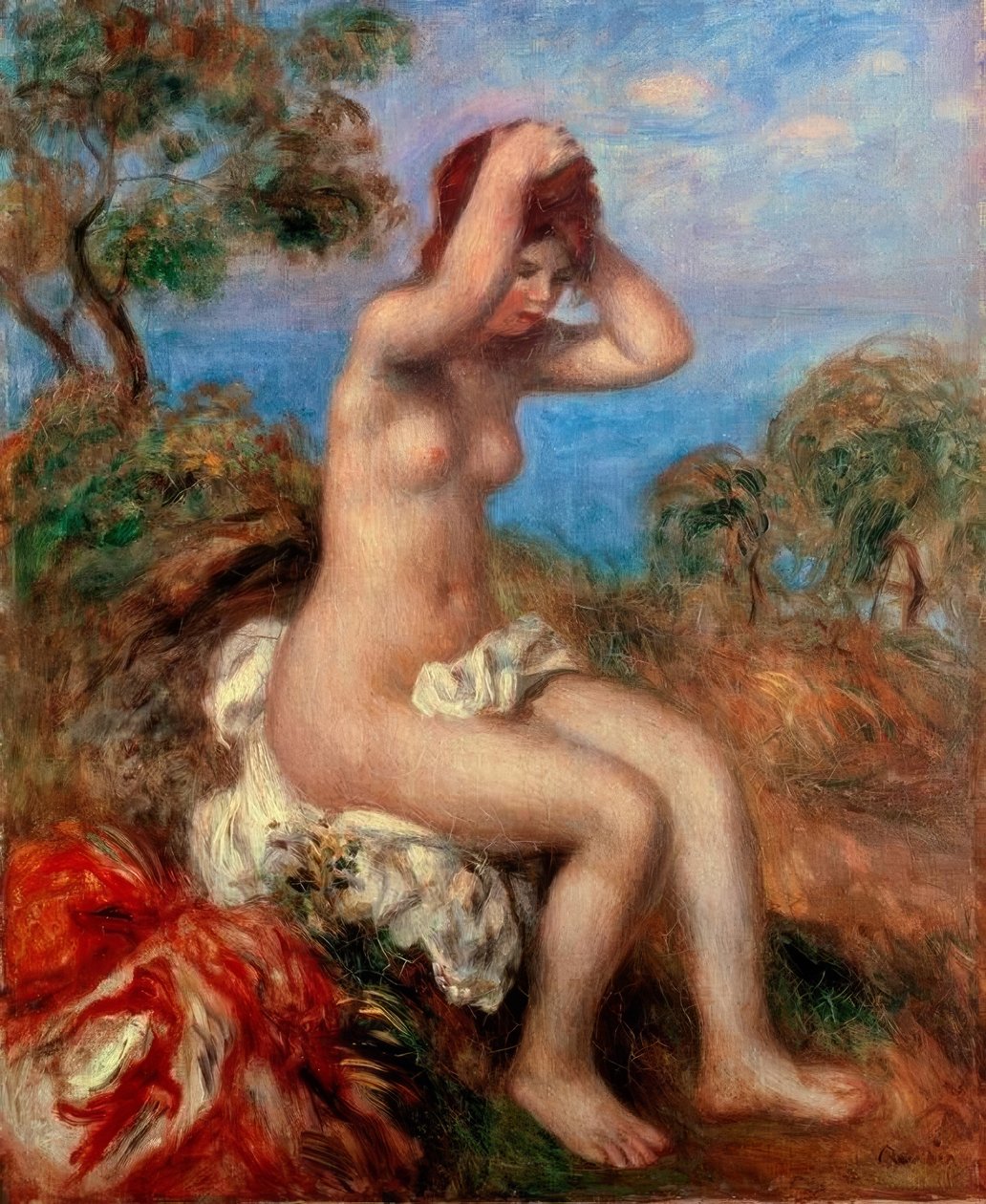 Badende pige af Pierre Auguste Renoir