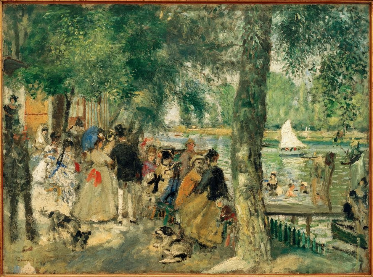 Svømning i Seinen / La Grenouillère af Pierre Auguste Renoir
